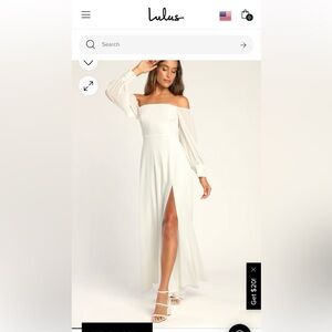 Brand new with tags white lulus dress